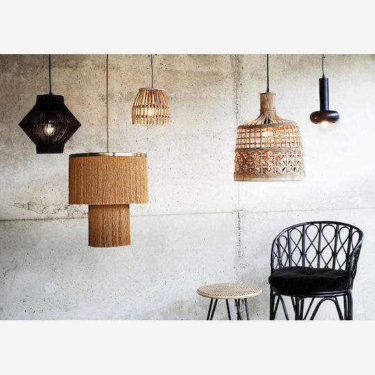 Madam Stoltz Bamboo Ceiling Lamp D2 Pendant Light Beige 45x40cm