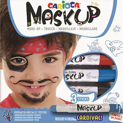 Αποκριάτικο Face Painting Carioca Maskup Κοκκινο/Μπλε/Μαύρο 3τμχ