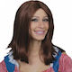 Carnival Wig Straight Περούκα Λάουρα Καφέ Chestnut