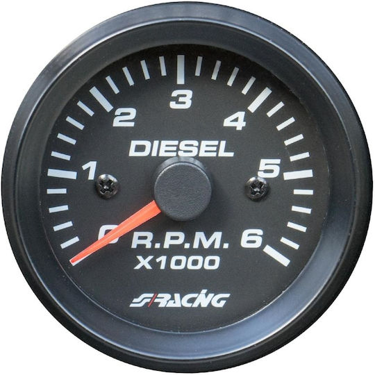 Simoni Racing Car RPM Counter Analog Instrument Diesel 0-6000rpm