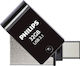 Philips 2-in-1 32GB USB 3.1 Stick mit Verbindung USB-C Schwarz