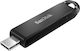 Sandisk Ultra 64GB USB 3.1 Stick cu conexiune USB-C Negru