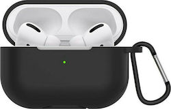 SBS Soft Silicone Case & Antilost Strap για AirPods Pro Μαύρο