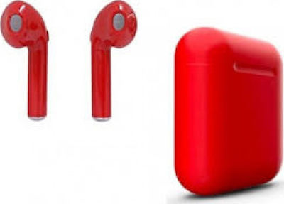 inPods 12 Earbud Bluetooth Handsfree Căști cu Rezistență la Transpirație și Carcasă de Încărcare Roșα