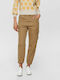 Only Regular Women's High-waisted Fabric Cargo Trousers in Regular Fit Tobacco Brown