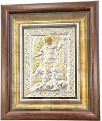 Silver Icon of Archangel Michael the Panormitis with Glass