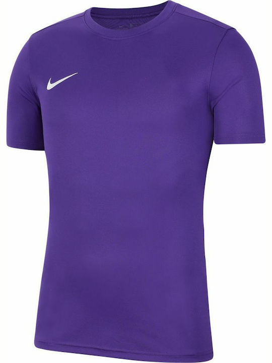 Nike Park VII Ανδρικό Αθλητικό T-shirt Κοντομάνικο Dri-Fit Μωβ