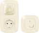 Legrand Valena Allure Connected Starter Pack Μονή Χωνευτή Πρίζα Ρεύματος Wi-Fi Αυτόματων Ακροδεκτών με Διακόπτη Μπεζ