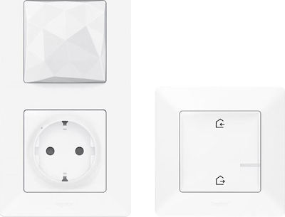 Legrand Valena Connected Starter Pack Single Power Socket Wi-Fi Connected Automatic Terminals White