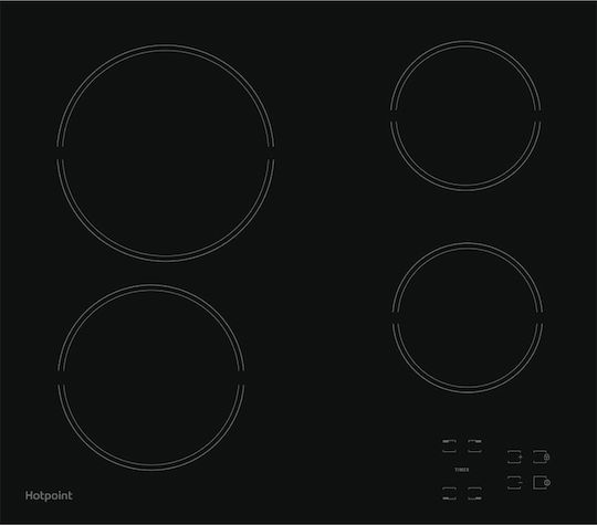 Hotpoint-Ariston HR 615 C Plită Ceramică Autonom cu Funcție de Blocare 58x51εκ.