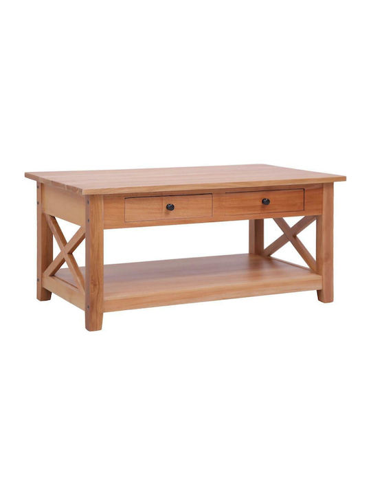 Rectangular Solid Wood Coffee Table Natural L10...