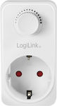 LogiLink Socket Adapter With Dimmer Un singur soclu Alb