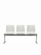 Scaun de așteptare cu trei locuri Zebra Bicolore Alb 152x57x84cm 1buc