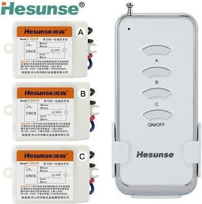 Y-F211A1N3 Smart Switch RF με Τηλεχειριστήριο 3τμχ