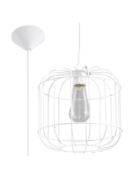 Sollux Celta Pendant Light Suspension for Socket E27 White