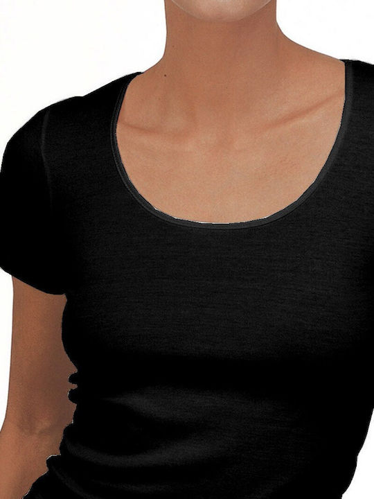 Helios Women's Short Sleeve Cotton T-Shirt Blac...