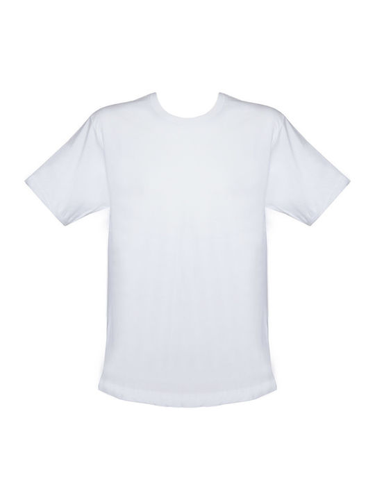 Tricou de corp pentru bărbați Mâneca Scurta în Culoare Albă