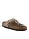 Gizeh Birko-Flor Women's Anatomic Flat Sandals Gold Narrow Fit