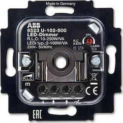 Abb Recessed LED Dimmer Switch Mechanism Rotary 100W Black