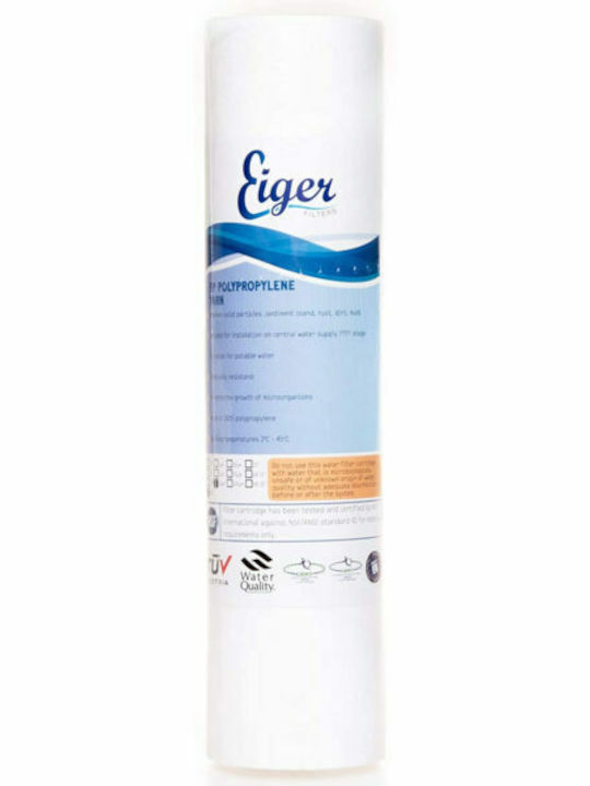 Eiger Ανταλλακτικό Φίλτρο Νερού Αντίστροφης Όσμωσης / Κεντρικής Παροχής από Πολυπροπυλένιο 10" 5 μm