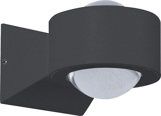 Sun Light Επιτοίχια Εξωτερική Πλαφονιέρα LED IP65 5W με Θερμό Λευκό Φως Διπλής Δέσμης 9x7x12εκ.