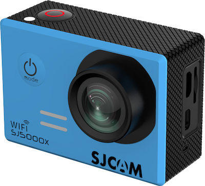 SJCAM SJ5000X 32GB Camera de Acțiune 4K Ultra HD Subacvatică (cu Carcasă) cu WiFi Albastru cu Ecran 2"