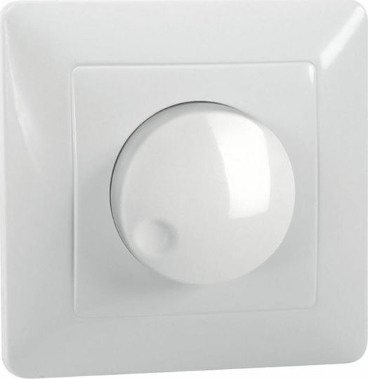 Master Recessed Dimmer Switch with Universal Frame Rotary 1000W in White Colour