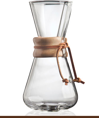 Chemex Three Cup Classic Pour Over Set Glass Transparent