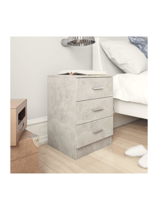 Wooden Bedside Tables 2pcs Gray 38x35x56cm