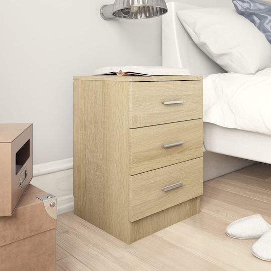 Wooden Bedside Tables 2pcs 38x35x56cm