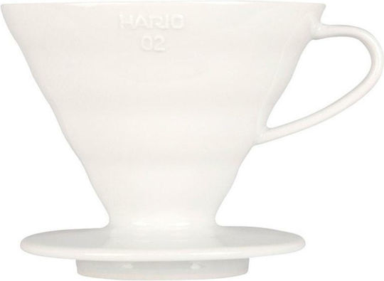 Hario V60 01 Coffee Dripper Κεραμικό Λευκό 119x100x82mm