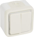 Legrand Plexo 0697 External Electrical Lighting Wall Switch no Frame Basic Aller Retour Waterproof White