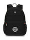 Suissewin SN17807 Men's Fabric Backpack Waterproof Black 35lt