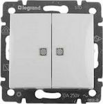 Legrand Valena 28 Recessed Electrical Lighting Wall Switch no Frame Basic Illuminated White