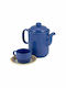 WM Collection Illusion Σετ Τσαγιού με Κούπα από Πορσελάνη Μπλε 1350ml 9τμχ