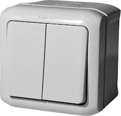 Legrand Forix 7823 Wasserdicht Extern Wandlichtschalter Zwei-Wege Gray