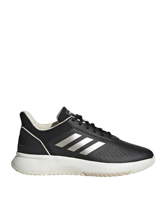 Adidas Core Linear Courtsmash Γυναικεία Παπούτσια Τένις για Όλα τα Γήπεδα Core Black / Platinum Metallic / Linen