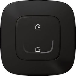 Legrand Valena Allure 86 External Electrical Lighting Wall Switch with Frame Basic Illuminated Black