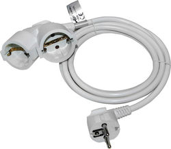 Adeleq Extension Cable Cord 3x1.5mm²/3m White