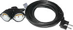 Adeleq Extension Cable Cord 3x1.5mm²/3m Black