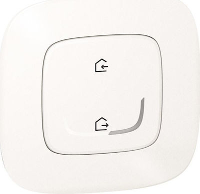 Legrand Valena Allure 86 External Electrical Lighting Wall Switch with Frame Basic Illuminated Pearl