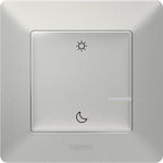 Legrand Valena Life 89 External Electrical Lighting Wall Switch with Frame Basic Illuminated Aluminium