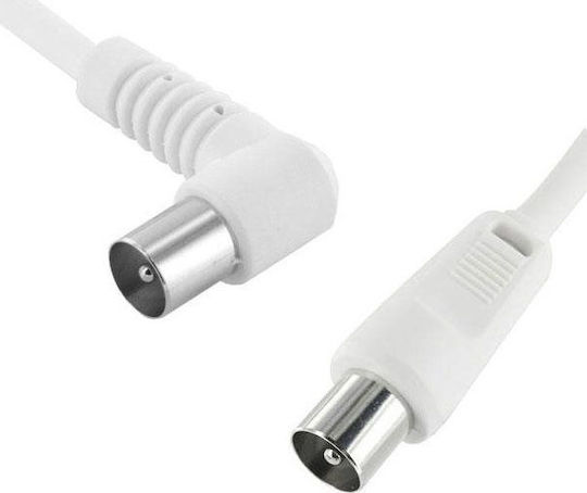 Antenna Cable Coax male - Coax male White 1.5m (0501040028) 1pcs