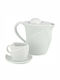 WM Collection Tea Set with Cup Porcelain White 1350ml 9pcs