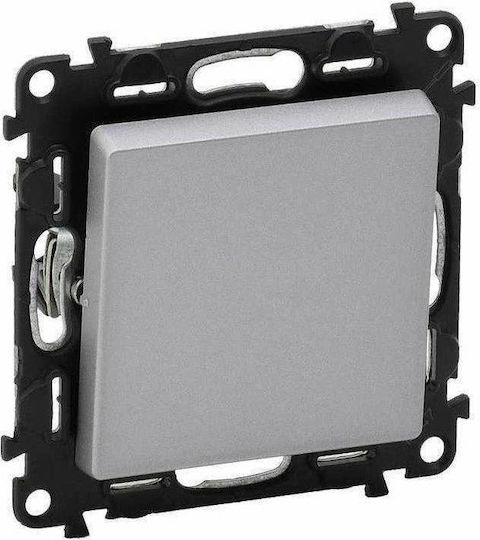 Legrand Valena 06 Recessed Wall Switch Lighting One-Way without Frame Aller Retour Aluminium