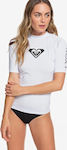 Roxy Whole Hearted Women's Short Sleeve Sun Protection Shirt White