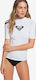 Roxy Whole Hearted Kurzärmelig Sonnenschutzshirt Weiß