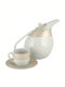 WM Collection Σετ Τσαγιού με Κούπα από Πορσελάνη Λευκή 200ml 9τμχ