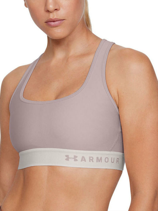 Under Armour Mid Crossback Women's Sports Bra without Padding Pink