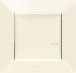 Legrand Valena Life 85 External Electrical Lighting Wall Switch with Frame Basic Illuminated Ivory